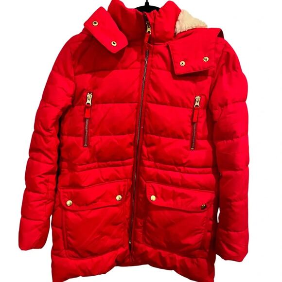 Crewcuts puffer jacket with sherpa hood. Size L - Picture 2 of 4